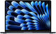 Apple MacBook Air 13" (2024) 13.6" Retina Display (M3-8-Core/16GB/256GB SSD/8-Core GPU) με Φορτιστή 30W Midnight (International English Keyboard)