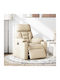 Relax Armchair with Footstool Cream 72x90x99cm