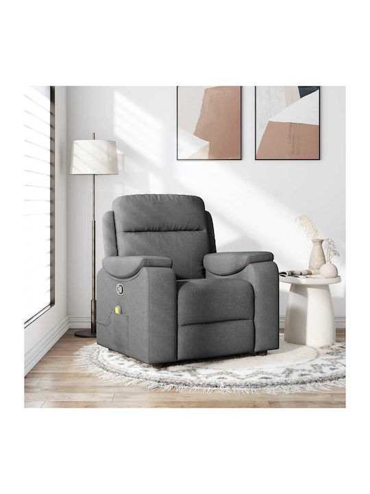 Relax Armchair Massage with Footstool Dark Grey...