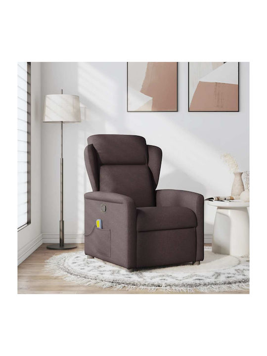 Fotoliu Relax Masaj cu Puf Maro închis 78x95x100cm