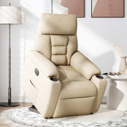 Фотьойл Relax С поставка за крака Крем 72x90x99см