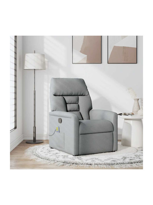Relaxsessel Friseurwaschbecken mit Fußhocker Light Grey 72x90x99cm