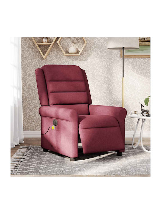 Πολυθρόνα Relax Massage με Υποπόδιο Μπορντό 73x...