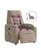 Relaxsessel Friseurwaschbecken mit Fußhocker Taupe 72x90x99cm