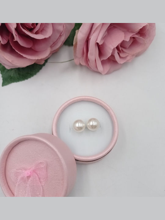 Filios Accessories Σκουλαρίκια Καρφωτά από Ατσάλι με Πέρλες