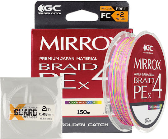 Νήμα Golden Catch Braided Line Mirrox X4 Pe 1.0-150m Πολύχρωμο