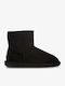Leder Stiefeletten Damen Schwarz