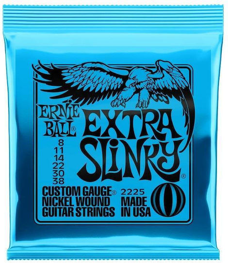 Ernie Ball Extra Slinky Set Electric Guitar Strings 8 - 38