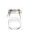 KIlner Vase for Tea with Airtight Lid Glass Transparent 1000ml