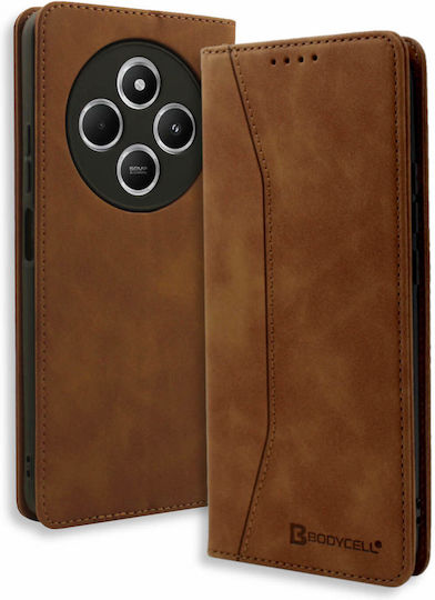 Bodycell Книга Изкуствена кожа / Кожа Кафяв (Redmi 14C / Poco C75)