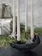 Mette Ditmer Candle Holder Metal in Black Color 23x23x9.5cm 1pcs