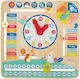 Tooky Toys Ημερολόγιο Educational Time Learning Game made of Wood for 3+ years Years Old