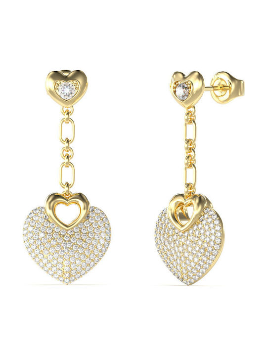 Guess Earrings made of Steel Gold Plated with Stones