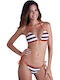Set Bikini Dreieck & Brasilien Farbe Kaffee/Weiß
