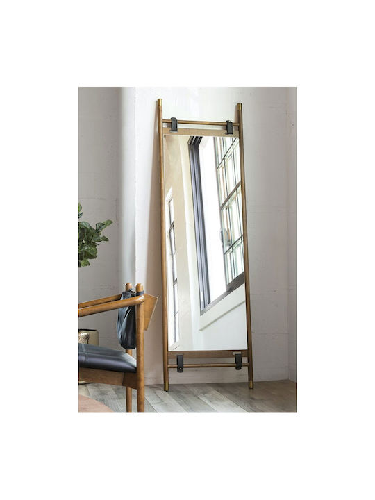 Liberta Liberta Boden- oder Standspiegel mit Goldenem Holzrahmen 180x65cm