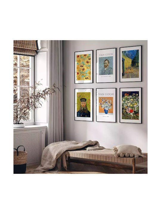 Poster Van Gogh Roses Art095 30cm X 40cm Black ...