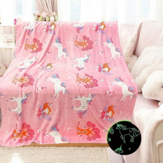 Decke Vlies Leuchtend Rosa 150x200cm