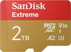 Sandisk Extreme microSDXC 2TB U3 V30 A2 UHS-I 190MB/s with Adapter Sandisk Extreme microSDXC 2TB U3 V30 A2 UHS-I 190MB/s with Adapter
