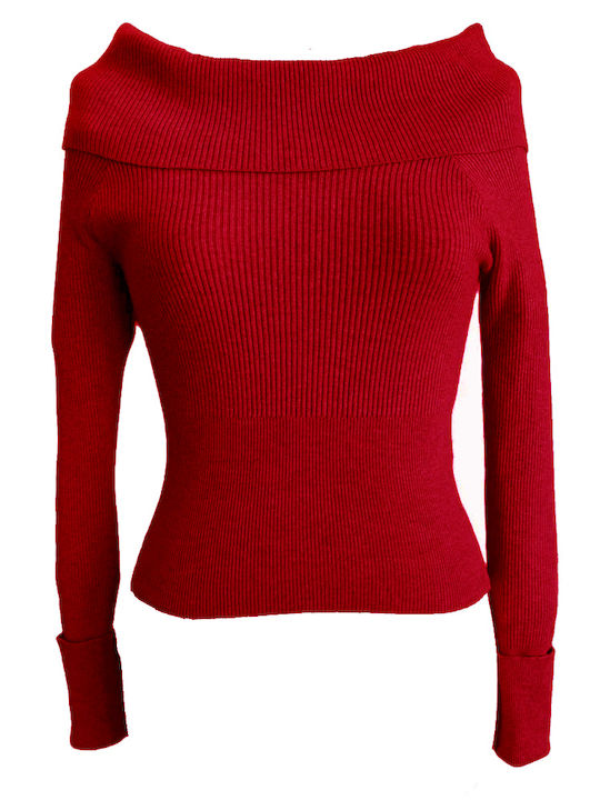 Women's Long Sleeve Sweater Red