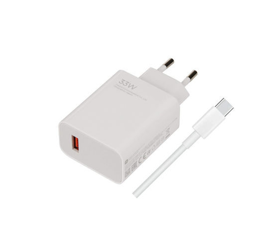Xiaomi Φορτιστής με Θύρα USB-A και Καλώδιο USB-C 33W Quick Charge 3.0 Λευκός (MDY-11-EZ Bulk)