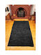 Rug Rectangular Furry Black