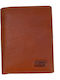 Leather Men's Wallet Classic with RFID Tabac Brown