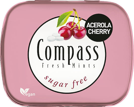 Καραμέλες Γεύση Κεράσι Sugarfree Fresh Mints Compass 14g
