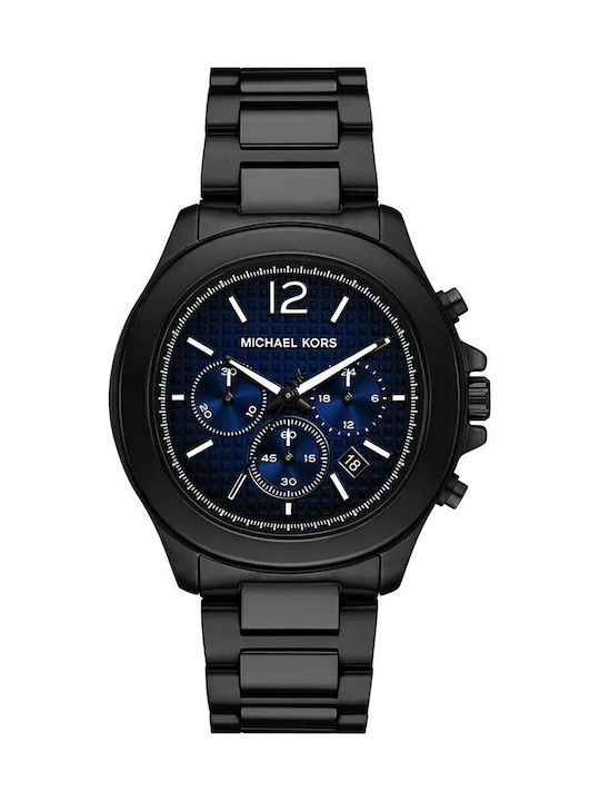 Michael Kors Ανδρικό Ρολόι Χρονογράφος Μπαταρίας με Μαύρο Μεταλλικό Μπρασελέ