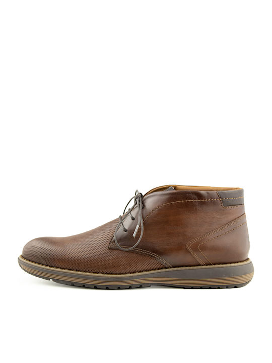 Damiani Leather Brown Men's Boots