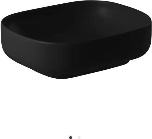 Sanindusa Sanibold Countertop Sink Porcelain 48x40cm Black Matt