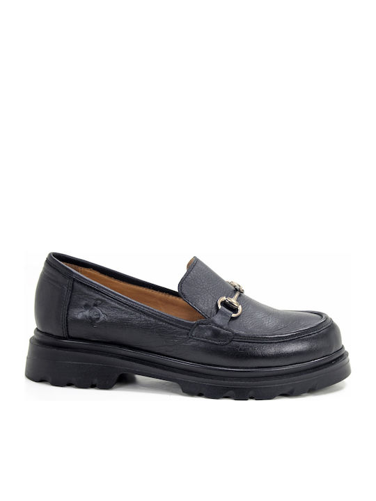 Pyramis Γυναικεία Loafers σε Μαύρο Χρώμα