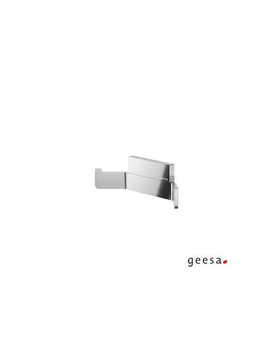 Geesa Double Wall-Mounted Bathroom Hook ​13.4x3.6cm Inox Silver