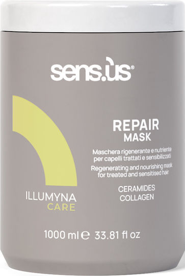 Illumyna Care Repair Mask 1000ml By Sensus Θρέψη Αναδόμηση Ταλαιπωρημένων Εύθραυστων Χημικά Επεξεργασμένων Μαλλιών