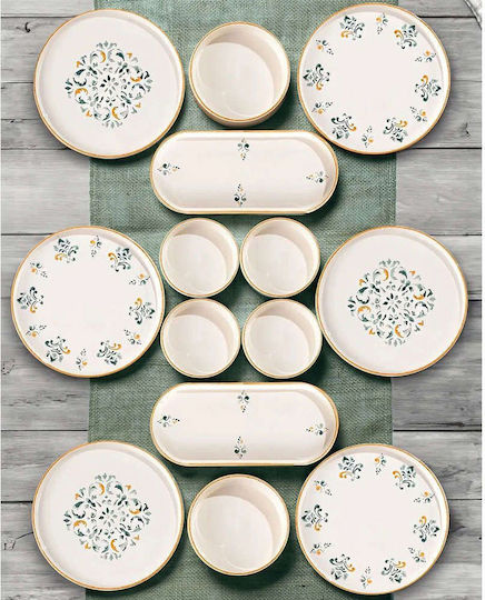 Hermia Multicolour Ceramic Dinnerware Set 14pcs
