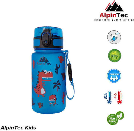 AlpinPro Kids Water Bottle Dinosaur Plastic AlpinTec Kids 350ml