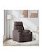 Liegesessel Dunkelbrauner Stoff 4015547