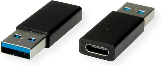 Value Конвертор USB-C женски към USB-A женски Черен 1бр 12.99.2998-10