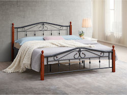 Tully Super King Bed for Mattress 160x200cm Black/Oak