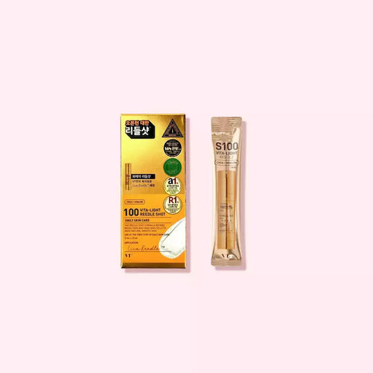 VT Cosmetics Vita-Light Reedle Shot Есенция за Лице с Центела Азиатика и Витамин C за Блясък 10x20ml