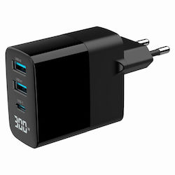 Gembird TA-UC-PDQC30LCD-BK-02 Αντάπτορας 30W