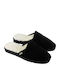 Men's Leather Slippers Black