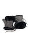 Schwarz Leder Handschuhe