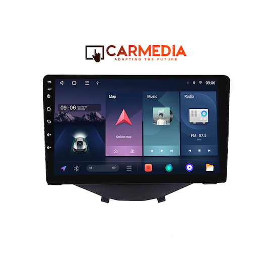 Carmedia Car Audio System for Peugeot 108 Toyota Aygo Citroen C1 2014 (Bluetooth/USB/WiFi/GPS/Apple-Carplay/Android-Auto) with Touch Screen 9"