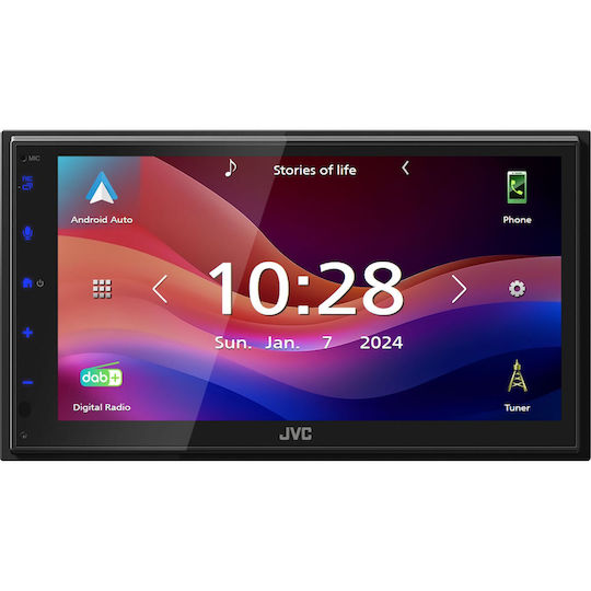 JVC Автомобилна Аудио Система 2DIN (Блутут/USB)