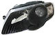 Headlights Front VW Passat B6 2005-2010 Black Without Bulbs H7 Set of 2 Pieces