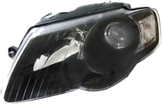 Headlights Front VW Passat B6 2005-2010 Black Without Bulbs H7 Set of 2 Pieces