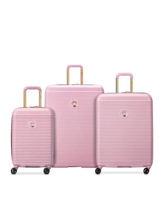 Delsey Freestyle Βαλίτσες Ταξιδιού Σκληρές Peony με 4 Ρόδες Σετ 3τμχ