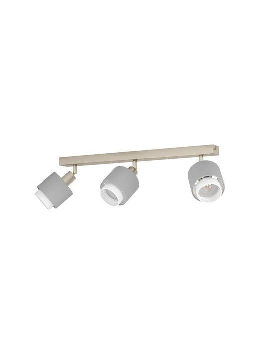 Eglo Triple Spot with Socket E14 in Gray Color