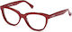 Max Mara Rame Ochelari Pentru Femei Acetat Ochi De Pisică Burgundy MM 5143 066