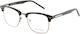 Tailor Made Men's Metal Prescription Eyeglass Frame Black TM15156-C1